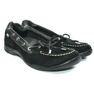 Dr Andrew Weil Discovery Black‎ Suede Loafers 6 B Comfort Orthaheel Vionic Shoes